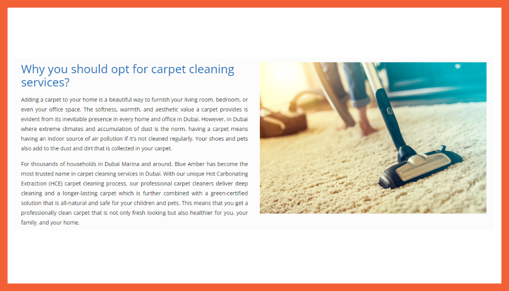 A team of trained professionals employs the latest cleaning techniques to provide high-quality results